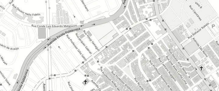 Mapa da região da loja, no Rio Pequeno